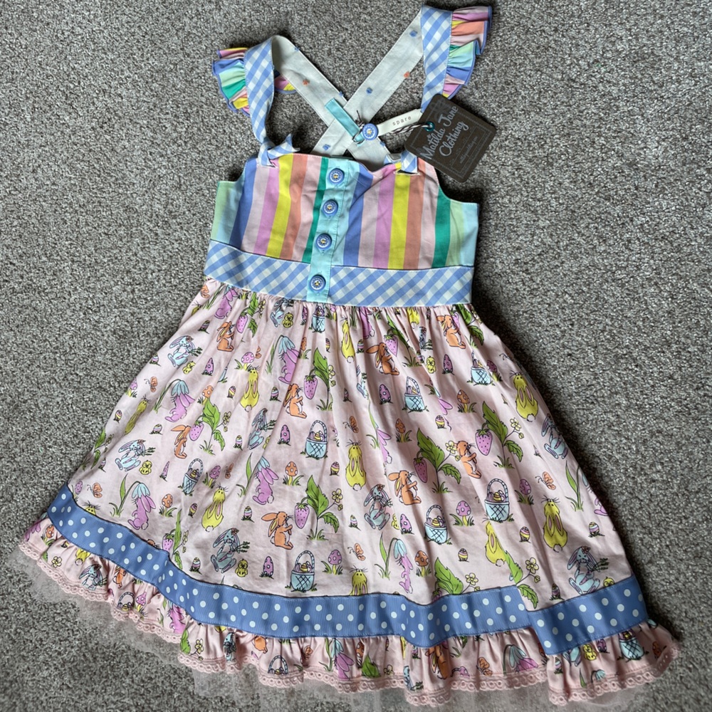 Matilda Jane floral and stripe dress